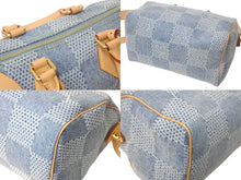 画像をギャラリービューアに読み込む, 極美品 LOUIS VUITTON ルイヴィトン スピーディ バンドリエール 25 ダミエ デニム N40700 ゴールド金具 中古 4c068963
