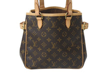 画像をギャラリービューアに読み込む, 極美品 LouisVuitton ルイヴィトン バティニョール ヴェルティカル ショルダーバッグ M51153 トアル地 ブラウン ゴールド 中古 4c068968