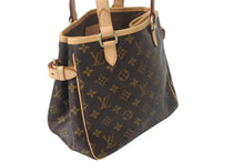 画像をギャラリービューアに読み込む, 極美品 LouisVuitton ルイヴィトン バティニョール ヴェルティカル ショルダーバッグ M51153 トアル地 ブラウン ゴールド 中古 4c068968