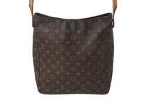 画像をギャラリービューアに読み込む, LouisVuitton ルイヴィトン ルーピングGM ハンドバッグ モノグラム M51145 MI0090 ブラウン ゴールド金具 美品 中古 4c068982
