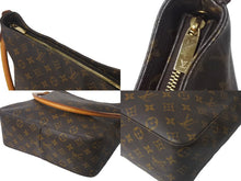 画像をギャラリービューアに読み込む, LouisVuitton ルイヴィトン ルーピングGM ハンドバッグ モノグラム M51145 MI0090 ブラウン ゴールド金具 美品 中古 4c068982