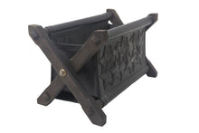 画像をギャラリービューアに読み込む, CHROME HEARTS クロムハーツ リモコンラック スターパッチ レザー エボニー シルバー925 オブジェ 置物 美品 中古 4c068995