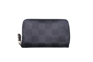 LouisVuitton ルイヴィトン ジッピーコインパース ダミエグラフィット N63076 フランス製 PVC ブラック シルバー 美品 中古 4c069003