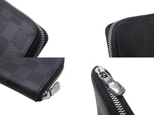 Load image into Gallery viewer, LouisVuitton ルイヴィトン ジッピーコインパース ダミエグラフィット N63076 フランス製 PVC ブラック シルバー 美品 中古 4c069003