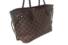 画像をギャラリービューアに読み込む, LOUIS VUITTON ルイヴィトン ネヴァーフルPM トートバッグ N51109 ダミエキャンバス ブラウン ゴールド金具 美品 中古 4c069019