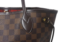 画像をギャラリービューアに読み込む, LOUIS VUITTON ルイヴィトン ネヴァーフルPM トートバッグ N51109 ダミエキャンバス ブラウン ゴールド金具 美品 中古 4c069019