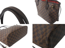 画像をギャラリービューアに読み込む, LOUIS VUITTON ルイヴィトン ネヴァーフルPM トートバッグ N51109 ダミエキャンバス ブラウン ゴールド金具 美品 中古 4c069019