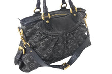 Load image into Gallery viewer, 極美品 LOUIS VUITTON ルイヴィトン ネオカヴィMM ハンドバッグ M95351 モノグラムデニム レザー 2WAY ゴールド金具 中古 4c069022