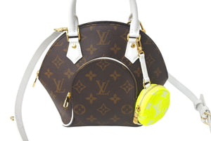 新品同様 LOUIS VUITTON ルイヴィトン ハンドバッグ M69055 エリプスBB モノグラムキャンバス ブラウン ゴールド金具 中古 4c069055