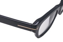 Load image into Gallery viewer, TOM FORD トムフォード サングラス メガネフレーム ブラック プラスチック 51□21-145 TF-5252-001 シルバー金具 美品 中古 4c069059