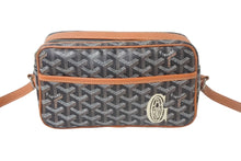 Load image into Gallery viewer, GOYARD ゴヤール カップヴェールPM ショルダーバッグ CAPVE2PMLTY01CL03P ブラック ブラウン PVC レザー 美品 中古 4c069077