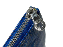 Load image into Gallery viewer, GOYARD ゴヤール セナ MM クラッチバッグ SENAT2MMLTY10CL10P レザー PVC ブルー シルバー金具 美品 中古 4c069079