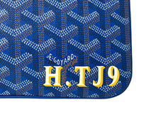 Load image into Gallery viewer, GOYARD ゴヤール セナ MM クラッチバッグ SENAT2MMLTY10CL10P レザー PVC ブルー シルバー金具 美品 中古 4c069079