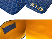 Load image into Gallery viewer, GOYARD ゴヤール セナ MM クラッチバッグ SENAT2MMLTY10CL10P レザー PVC ブルー シルバー金具 美品 中古 4c069079