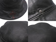 画像をギャラリービューアに読み込む, CHROME HEARTS クロムハーツ カスタムオーダー バケットハット クロス リバーシブル ブラック ブラウン レザー シルバー925 美品 中古 4c069095