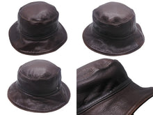 画像をギャラリービューアに読み込む, CHROME HEARTS クロムハーツ カスタムオーダー バケットハット クロス リバーシブル ブラック ブラウン レザー シルバー925 美品 中古 4c069095