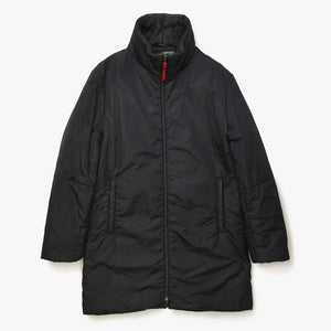PRADA SPORT プラダスポーツ アーカイブ中綿ナイロンコート SGV294 リネアロッサ 46サイズ ブラック アウター ブロンズ金具 美品 中古 4a006910