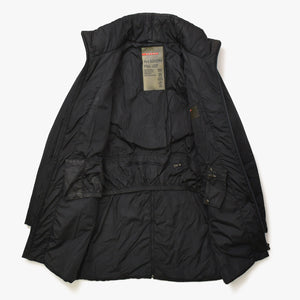 PRADA SPORT プラダスポーツ アーカイブ中綿ナイロンコート SGV294 リネアロッサ 46サイズ ブラック アウター ブロンズ金具 美品 中古 4a006910