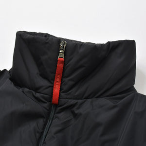 PRADA SPORT プラダスポーツ アーカイブ中綿ナイロンコート SGV294 リネアロッサ 46サイズ ブラック アウター ブロンズ金具 美品 中古 4a006910