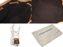 Load image into Gallery viewer, 極美品 LOUIS VUITTON ルイヴィトン ナノ ノエ ハンドバッグ ショルダーバッグ M81266 2WAY ブラウン PVC レザー ゴールド金具 中古 4c069108