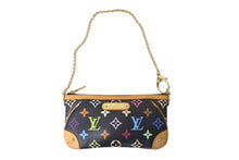 画像をギャラリービューアに読み込む, LOUIS VUITTON ルイヴィトン ポーチ M60097 ポシェット ミラMM モノグラムマルチカラー ブラック 美品 中古 4c069119