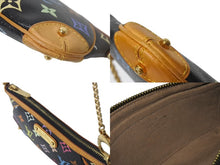 画像をギャラリービューアに読み込む, LOUIS VUITTON ルイヴィトン ポーチ M60097 ポシェット ミラMM モノグラムマルチカラー ブラック 美品 中古 4c069119