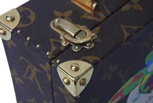 世界200個限定 極美品 LOUIS VUITTON ルイヴィトン×村上隆 ミニトランク M92475 ジュエリーボックス フラワーバッドマン モノグラム 中古 4a000096