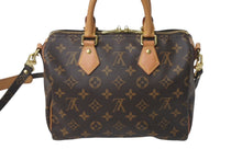 画像をギャラリービューアに読み込む, LOUIS VUITTON ルイヴィトン スピーディ バンドリエール25 ハンドバッグ M41113 モノグラム ブラウン 美品 中古 4c069148