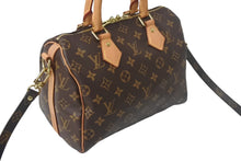 画像をギャラリービューアに読み込む, LOUIS VUITTON ルイヴィトン スピーディ バンドリエール25 ハンドバッグ M41113 モノグラム ブラウン 美品 中古 4c069148
