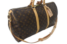 Load image into Gallery viewer, LOUIS VUITTON ルイ ヴィトン モノグラム キーポル50 ボストンバッグ M41426 PVC ブラウン 美品 中古 4c069149