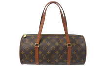 画像をギャラリービューアに読み込む, 極美品 LOUIS VUITTON ルイヴィトン パピヨンGM ハンドバッグ M51365 30cm ポーチ 筒型 モノグラム ブラウン ヴィンテージ 初期 中古 4c069153