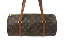 画像をギャラリービューアに読み込む, 極美品 LOUIS VUITTON ルイヴィトン パピヨンGM ハンドバッグ M51365 30cm ポーチ 筒型 モノグラム ブラウン ヴィンテージ 初期 中古 4c069153