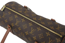 画像をギャラリービューアに読み込む, 極美品 LOUIS VUITTON ルイヴィトン パピヨンGM ハンドバッグ M51365 30cm ポーチ 筒型 モノグラム ブラウン ヴィンテージ 初期 中古 4c069153