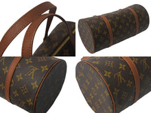 画像をギャラリービューアに読み込む, 極美品 LOUIS VUITTON ルイヴィトン パピヨンGM ハンドバッグ M51365 30cm ポーチ 筒型 モノグラム ブラウン ヴィンテージ 初期 中古 4c069153