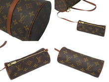 画像をギャラリービューアに読み込む, 極美品 LOUIS VUITTON ルイヴィトン パピヨンGM ハンドバッグ M51365 30cm ポーチ 筒型 モノグラム ブラウン ヴィンテージ 初期 中古 4c069153