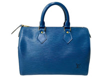 画像をギャラリービューアに読み込む, LOUIS VUITTON ルイヴィトン スピーディ25 M43015 ハンドバッグ ブルー ゴールド金具 エピレザー 美品 中古 4c069158