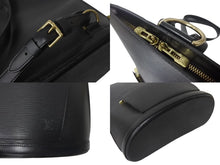 画像をギャラリービューアに読み込む, LOUIS VUITTON ルイヴィトン ゴブラン リュック ブラック M52292 ゴールド金具 エピレザー 美品 中古 4c069172