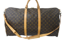 画像をギャラリービューアに読み込む, LOUIS VUITTON ルイ ヴィトン キーポルバンドリエール 60 ボストンバッグ M41412 モノグラム ブラウン PVC ヌメ革 レザー 美品 中古 4c069182