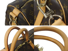 画像をギャラリービューアに読み込む, LOUIS VUITTON ルイ ヴィトン キーポルバンドリエール 60 ボストンバッグ M41412 モノグラム ブラウン PVC ヌメ革 レザー 美品 中古 4c069182