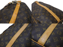 画像をギャラリービューアに読み込む, LOUIS VUITTON ルイ ヴィトン キーポルバンドリエール 60 ボストンバッグ M41412 モノグラム ブラウン PVC ヌメ革 レザー 美品 中古 4c069182
