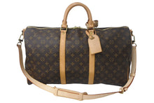 Load image into Gallery viewer, LOUIS VUITTON ルイヴィトン モノグラム キーポルバンドリエール 50 ボストンバッグ M41416 PVC ブラウン 美品 中古 4c069185