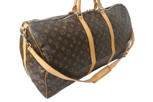 画像をギャラリービューアに読み込む, LOUIS VUITTON ルイ ヴィトン キーポル60 ボストンバッグ M41422 モノグラム ブラウン PVC ヌメ革 レザー 美品 中古 4c069186