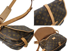 Load image into Gallery viewer, LOUIS VUITTON ルイヴィトン ソミュール35 ショルダーバッグ モノグラム M42254 PVC ヌメ革 ブラウン ゴールド金具 美品 中古 4c069187