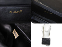 画像をギャラリービューアに読み込む, CHANEL シャネル マトラッセ ココマーク チェーンショルダーバッグ 1番台 イタリア製 レザー ブラック ゴールド金具 美品 中古 4c069195