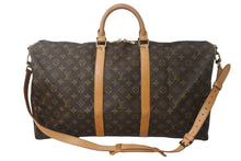 Load image into Gallery viewer, LOUIS VUITTON ルイヴィトン キーポルバンドリエール55 ボストンバッグ M41414 モノグラム PVC レザー ブラウン 美品 中古 4c069199