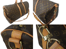 Load image into Gallery viewer, LOUIS VUITTON ルイヴィトン キーポルバンドリエール55 ボストンバッグ M41414 モノグラム PVC レザー ブラウン 美品 中古 4c069199