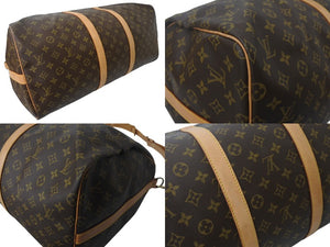 LOUIS VUITTON ルイヴィトン キーポルバンドリエール55 ボストンバッグ M41414 モノグラム PVC レザー ブラウン 美品 中古 4c069199