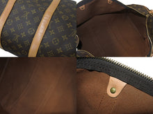 画像をギャラリービューアに読み込む, LOUIS VUITTON ルイヴィトン キーポルバンドリエール55 ボストンバッグ M41414 モノグラム PVC レザー ブラウン 美品 中古 4c069199