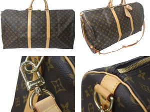 極美品 LOUIS VUITTON ルイヴィトン キーポルバンドリエール60 ボストンバッグ M41412 モノグラム PVC ヌメ革 ブラウン 中古 4c069235