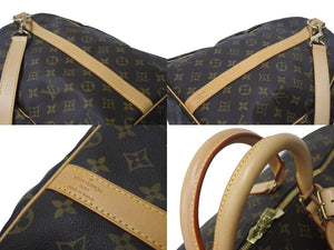 極美品 LOUIS VUITTON ルイヴィトン キーポルバンドリエール60 ボストンバッグ M41412 モノグラム PVC ヌメ革 ブラウン 中古 4c069235